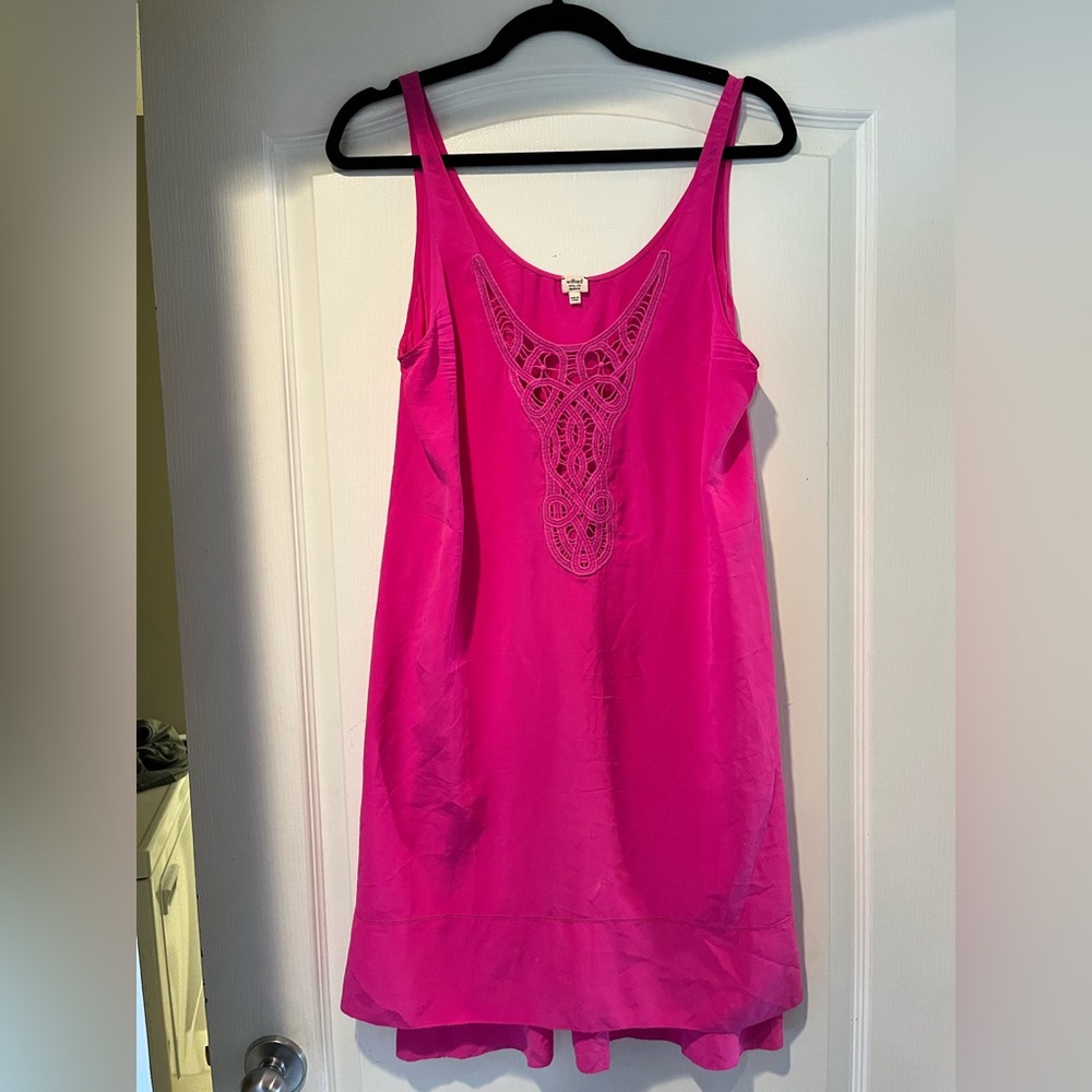 Aritzia Wilfred hot pink tank dress